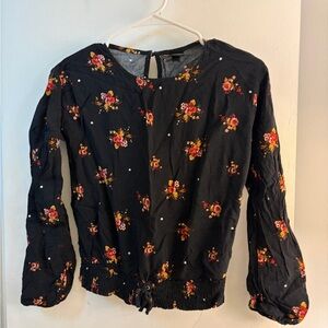 Floral Black girls blouse